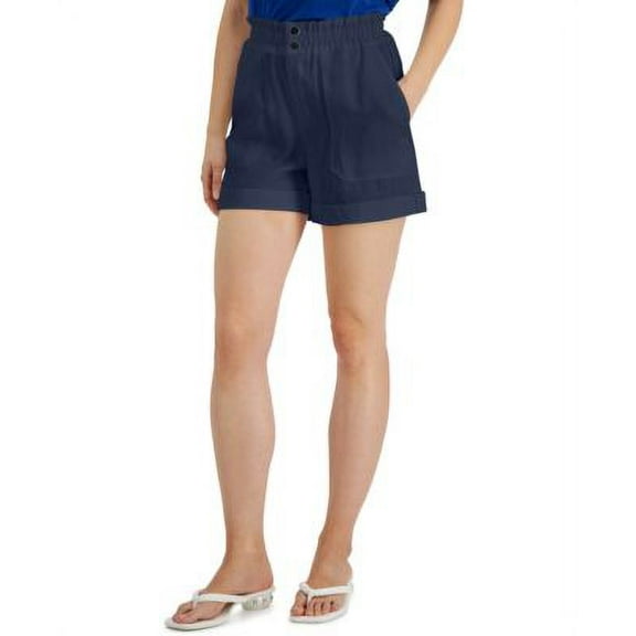 INC International Concepts Womens Twill Shorts Indigo Sea 2