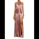 thumbnail image 1 of Vestido Plisado Elegante Sin Mangas con Cuello Halter, Abertura y Lazo Metálico de Lujo para Mujer Rosa XL, 1 of 8