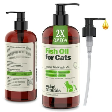 Deley Naturals Wild Caught Fish Oil for Cats - Omega 3 for Cats