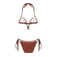 thumbnail image 3 of Bikini Sets for Women Halter Two Piece Swimsuit High Cut Tie Side Thong Bathing Suit Sexy Padded Swimwear Womens Swimsuit Sets, 3 of 6