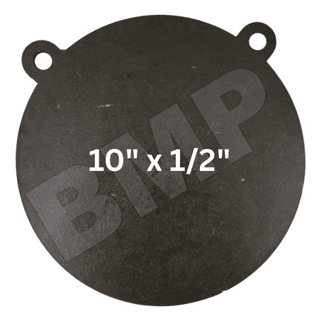 AR500 Steel Gong Shooting Target 1/2 - 10 Round - 2-Hole