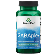 Swanson Gabaplex with L-Tyrosine and L-Theanine 60 Veggie Capsules