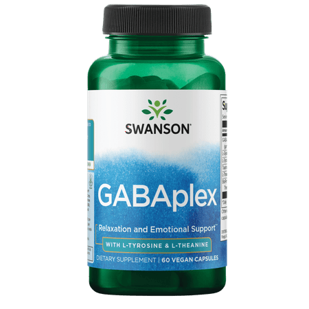 Swanson Gabaplex with L-Tyrosine and L-Theanine 60 Veggie Capsules