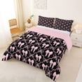 thumbnail image 2 of Manfei Cartoon Ribbon Bowknot Queen Comforter Set 3pcs for Kids Teens,Kawaii Bow Plaid Bedding Comforter Set for Girls,Pink Reversible,Luxury Bedroom Decor, 2 of 6