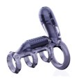 thumbnail image 3 of Anillo de retardo de vibración multifuncional, resistente al agua, suave, elástico, seguro, con 10 velocidades de vibración, anillo de retardo de eyaculación para el pene, 3 of 13