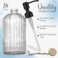 thumbnail image 2 of 18Oz Simple Glass Soap Dispenser with Black Rust Proof Pump,Refillable Kitchen soap Dispenser with Vertical Stripe, Bathroom Soap Dispenser for Dispense Hand soap, Dish Soap, Lotion., 2 of 7