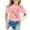 Pink, variant on Teen Girls T Shirts Letter Girls Short Sleeve Tops Trendy Toddler Summer Outfit Outfits For Girls 12-13 Years Cute Girl Clothing