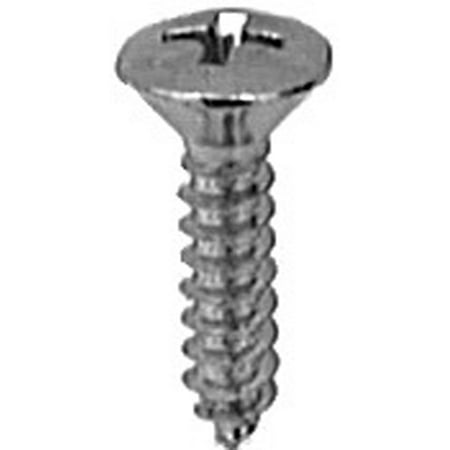 

AMZ Clips And Fasteners 100 #8 X 3/4 Phillips Oval #10 Head Tap Screws Chrome