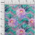 thumbnail image 2 of oneOone Cotton Silk Turquoise Green Fabric Florals Craft Projects Decor Fabric Printed By The Yard 42 Inch Wide, 2 of 4