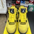thumbnail image 4 of Ni - ke Ni - ke Air Jordan 4 Retro Lightning Tour Yellow Men's Size 10.5 CT8527-700 Used, 4 of 5