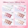 thumbnail image 4 of Esmalte de uñas en gel Beetles Jelly, 6 colores, blanco lechoso, rosa nude, 4 of 7
