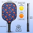 thumbnail image 3 of Pickleball Paddles Set,Pioneer Flower Floral Print Pattern Fiberglass Surface Pickleball Racket Set with 2 Indoor Outdoor Pickleball Balls and Pickleball Bag,Pickle-ball Equipment, 3 of 6