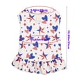 thumbnail image 3 of Dmlowu 4th of July Patriotic Dog Dress, Red White Blue Star Pattern Dog Clothes, Breathable Summer Party Outfit for Pets (5.5-8.8 lbs), 4th of July Decorations, 3 of 7