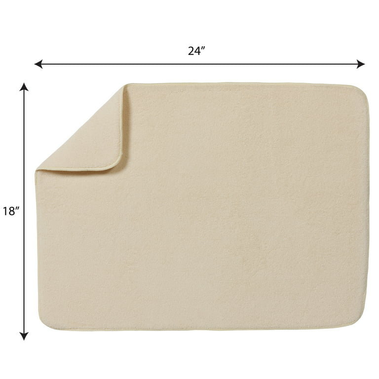 18x24Reversible Microfiber Dish Drying Mat Super absorbent Kitchen  Counter Mat