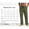 thumbnail image 6 of QDG Mens Cotton Linen Pants Elastic Waist Drawstring Loose Casual Summer Beach Pants Beige XL, 6 of 9