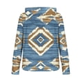 thumbnail image 4 of Hoodie Sweatshirt for Women Southwestern Tribal Geometric Print Graphic Long Sleeve Relaxed Fit Pullover with Drawstring Casual Daily Clothes Top, 4 of 5