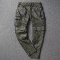 thumbnail image 2 of Pantalones de cuero retro para hombre, para montar en motocicleta, con cabeza de piel de becerro engrosada, se puede instalar con equipo de protección, 2 of 5
