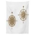 thumbnail image 3 of Ambesonne Compass Tablecloth Rectangular Table Cover, Sailing Marine, 52"x70", Pale Brown, 3 of 4