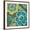 Brown Frame, variant on Art.com Floral Assortment Teal on Dark Grey Crop III Art Print by Hugo Wild, 16" x 16"