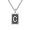 Letter C, variant on Men's Stainless Steel Dainty Silver Square Cross Initials A-Z Alphabet Necklace Classic Trendy Sweater Chain Pendant Hip Hop Jewelry Gift Letter Z