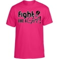 thumbnail image 2 of Fight Like a Girl Signature Unisex T-Shirt - Hot Pink [XL], 2 of 6