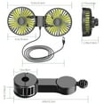 thumbnail image 3 of Car Rear Fan Usb Dual Head High Power Fan Car Rear Seat Fan Car Powerful Fan, 3 of 7