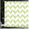 thumbnail image 3 of Ambesonne Shapes Shower Curtain, Chevron Art Classic Zigzag, 69"Wx75"L, Apple Green, 3 of 4