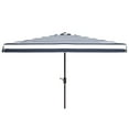 thumbnail image 2 of SAFAVIEH Outdoor Collection Elsa Line 6.5 x 10-Foot Rectangle Umbrella Navy/White, 2 of 6