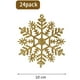 thumbnail image 4 of 24 Stück Glitter Schneeflocke Kunststoff Weihnachten Schneeflocke Ornamente Mit 24 Silberseil Für Weihnachtsdeko Fensterdeko（10 cm, Dorado）, 4 of 8