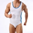 thumbnail image 3 of Oplxuo Men's Leotard Underwear Sexy Racer Back One-Piece Bodysuit Stretch Swimsuit Thongs Singlet Workout, 3 of 7
