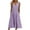 Purple, variant on Aoochasliy Summer Dresses for Women Casual Sleeveless V-Neck Button Striped Floral Print Pocket Maxi Dress Summer Casual !