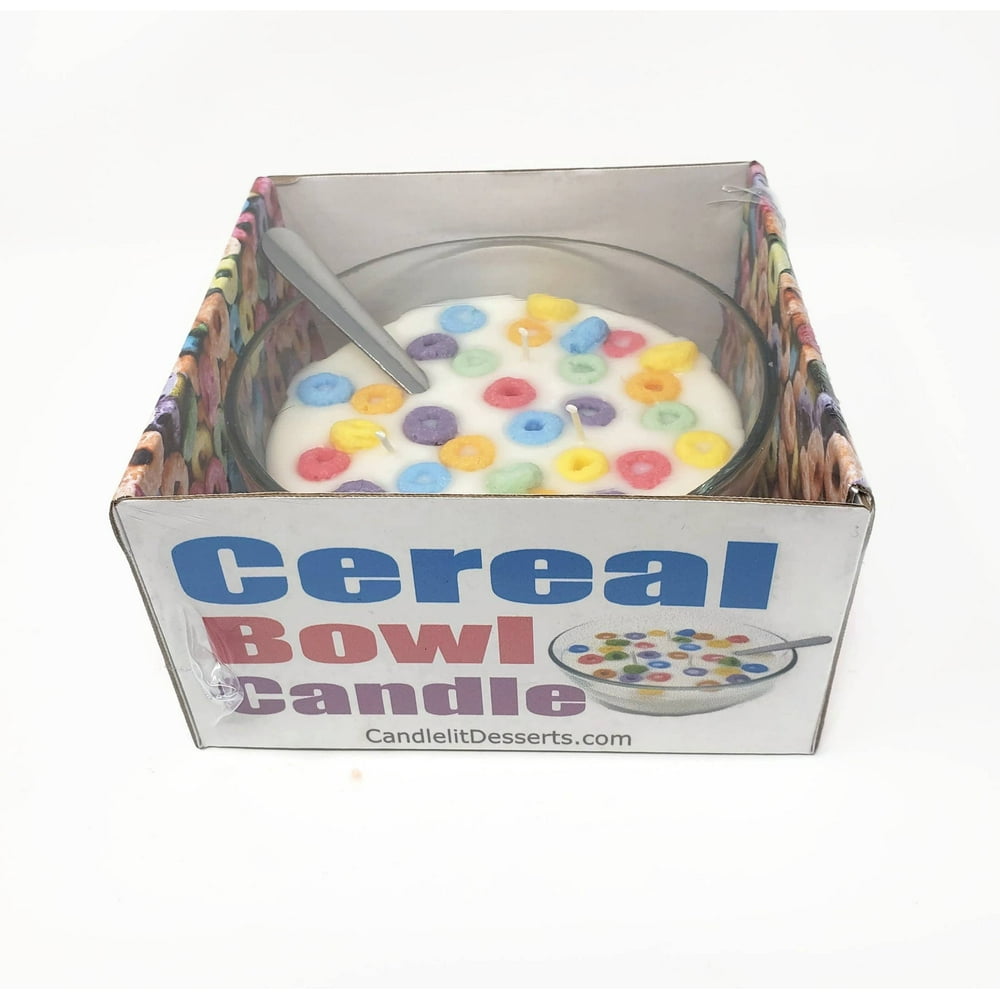 Candlelit Desserts Fruit Loops Style Scented Cereal Bowl Candle