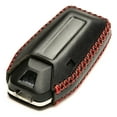 thumbnail image 5 of Vitodeco Leather Key Fob Cover Case Protector Compatible with Infiniti QX80 - 5-Button, Black/Red, 5 of 6