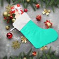 thumbnail image 6 of Coolnut 17.7 Inch Christmas Stockings, Plain Aqua Solid Color Presonalized Large Stocking Sock for Family Holiday Xmas Party Decorations 1PC, 6 of 7