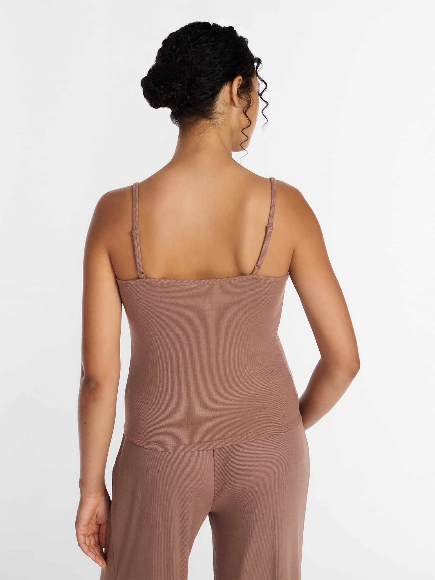 Joyspun Women’s Rib Lace Cami, Sizes XS to 3X