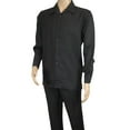 thumbnail image 4 of Men's MONTIQUE Two Piece Set Walking Leisure Suit 2372 Black Tone on Tone, 4 of 9