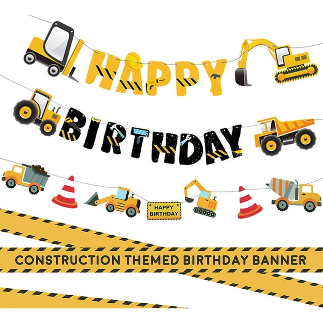 Set de decoración para artículos de construcción para fiestas, 3 paquetes