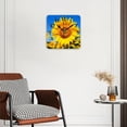 thumbnail image 2 of Non-Ticking Silent Wall Clocks Battery Operated Personalized Decor Clock for Living Room,Bedroom-Sunflowers Blooming In The Field Against Blue Sky Background(10inch), 2 of 4