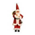 thumbnail image 2 of Figura de Papá Noel, muñeco, adorno para fiesta de Navidad, decoración navideña, coleccionable, de pie Rojo oscuro, 2 of 9