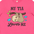 thumbnail image 4 of Inktastic My Tia Loves Me with Sloth and Hearts Youth T-Shirt, 4 of 5