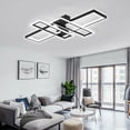 thumbnail image 4 of ANQIDI Dimmable Geometry Square Ceiling Light Modern Black Acrylic LED Chandelier for Bedroom, Living Room, 4 of 9