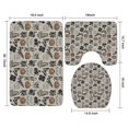 thumbnail image 3 of Beige Gothic Skull Pumpkin Rose Pattern Bathroom Rugs Sets 3 Piece,Toilet Cover Set,Absorbent Non Slip Bathroom Mats Sets with U-Shaped Contour Rug Toilet Rug Set, 3 of 5