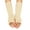 Beige, variant on Women’s Ribbed Knit Fingerless Gloves Long Striped Arm Warmers Winter Thermal Wrist Cuffs for Cold Weather Daily Use