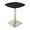 Black Cypress w/Silver Base, variant on 34" Small Arc Boat Bistro Height Table Square Metal Base Bar Table
