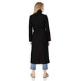 thumbnail image 3 of Kenneth Cole New York Women's Full Length Button Fencer Coat with Belt, Black, 4, 3 of 4