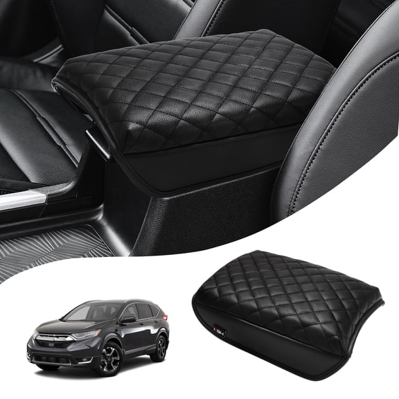 KBH Car Armrest Cover for Honda CRV Accessories 2017-2022, Leather Middle Console Lid Cushion Protector Interior Trim