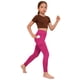 thumbnail image 4 of Amzcrzy Leggings Yoga Niñas 4 A 13 Años Cintura Alta Deportivos Cómodos Elásticos Control Abdomen Suaves Tacto Agradable Con Bolsillos Correr Ejercicio Rosa, 4 of 9