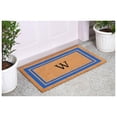 thumbnail image 3 of Blue Border Monogram Doormat (Letter W), 3 of 6