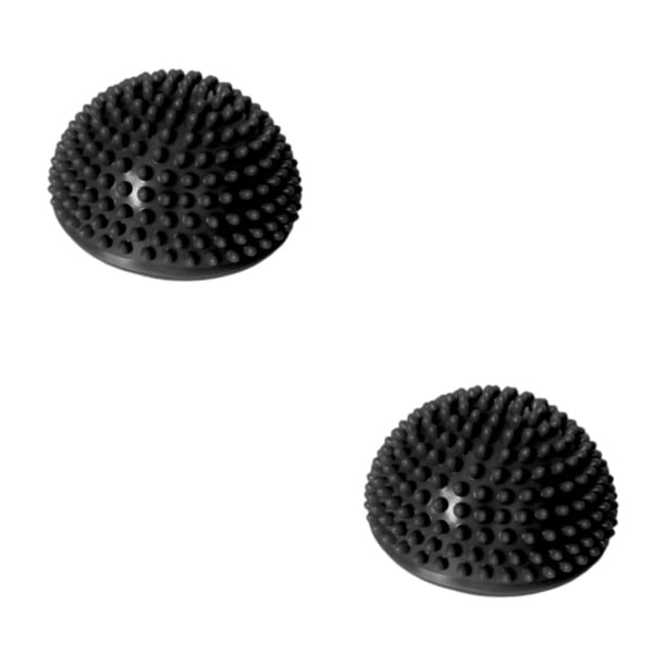Naiovety Pelotas de yoga para entrenamiento de fuerza Pelotas de yoga semicirculares flexibles y efectivas Pod de equilibrio deportivo negro negro 2Conjunto