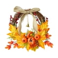 thumbnail image 2 of Halloween Fall Wreaths for Front Door - Maple Leaves Pumpkins - Fall Wreaths Artificial Wreath Decorations for Indoor Outdoor Thanksgiving Halloween Fall Decorations for Home, 2 of 8